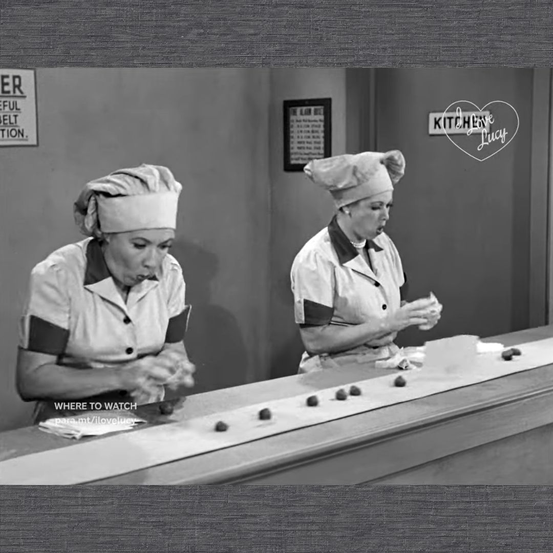 Lucy and Ethel Work a Candy Factory Assembly Line -
